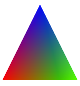 Smooth colored triangle